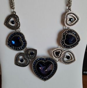 Necklace Bold Blue Crystals